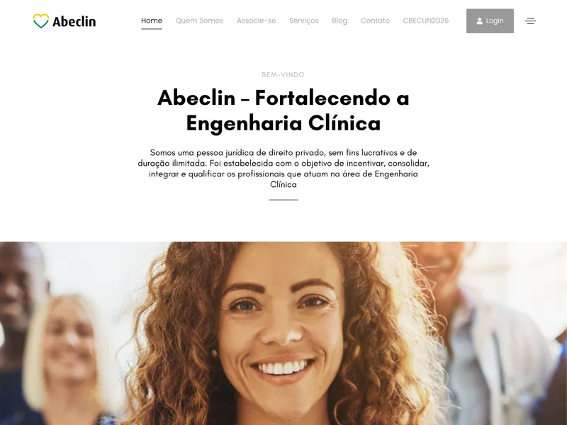 Site ABECLIN — abeclin.org.br