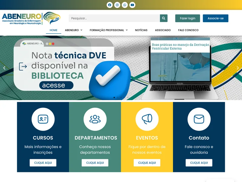 Site ABENEURO — abeneuro.org.br
