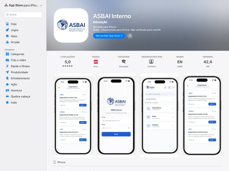 Preview do projeto ASBAI · Associação Brasileira de Alergia e Imunopatologia
