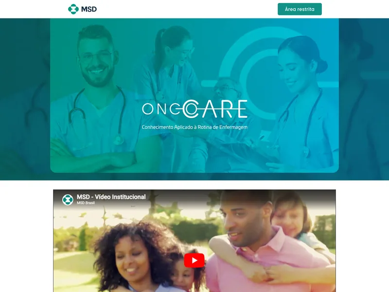 Preview do projeto OncoCare · MSD