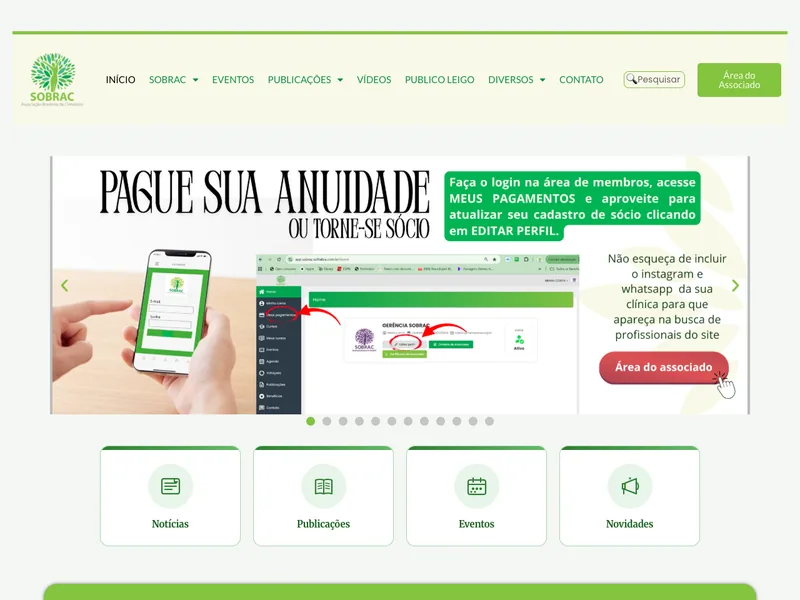 Site SOBRAC — sobrac.org.br