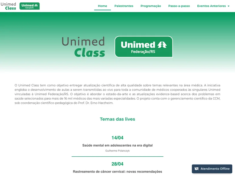 Preview do projeto Unimed Class